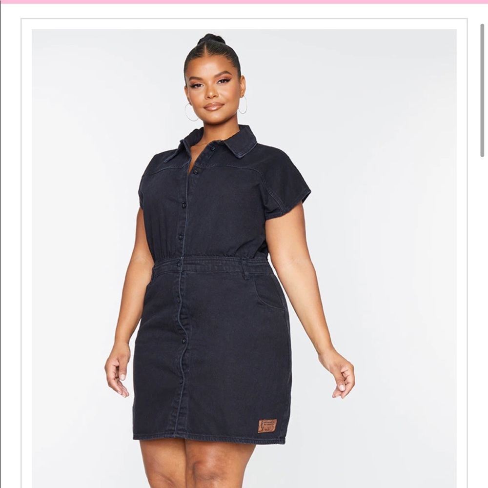 Pretty Little Thing real denim mini dress. Worn once